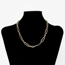 Load image into Gallery viewer, Oval Chain Link Chain & Earring Set Best selling matching set! Stunning must have oval link layering necklace and matching earrings. Mix and match with your favorite pendant jewelry pieces. Available in gold. Chain 48 cm Earring 6 cm Please follow care instructions to maintain your pieces quality and integrity. #shopemmasofia